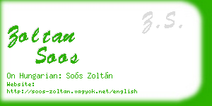 zoltan soos business card