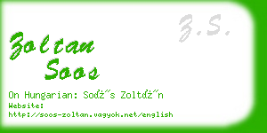 zoltan soos business card